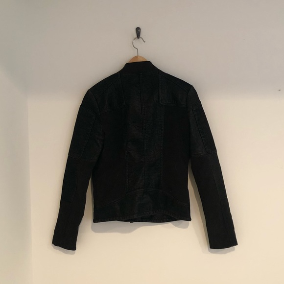 Fall Guess Black Moto Jacket Size Small - Picture 3 of 4